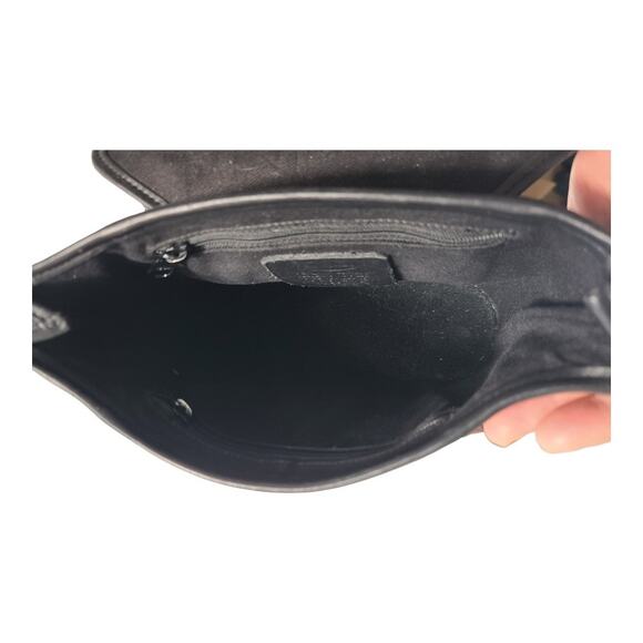 Brighton Black Brown Leather Reptile Embossed Crossbody Vintage Bag Purse - Picture 4 of 5